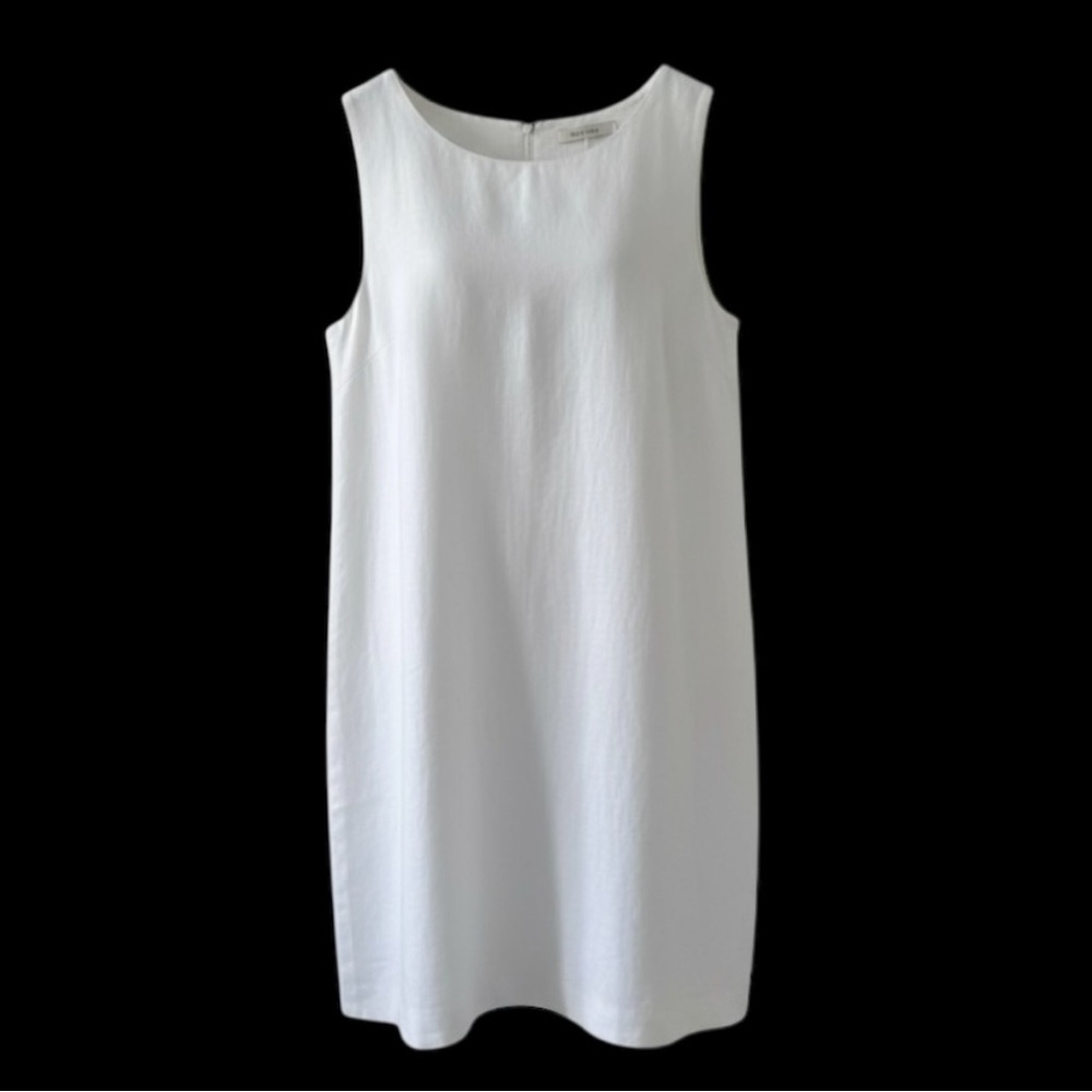 Island Company White Sleeveless Linen Shift Dress Size XL
